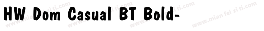 HW Dom Casual BT Bold字体转换
